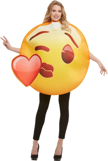 Bučinį siunčiančio emoji kostiumas