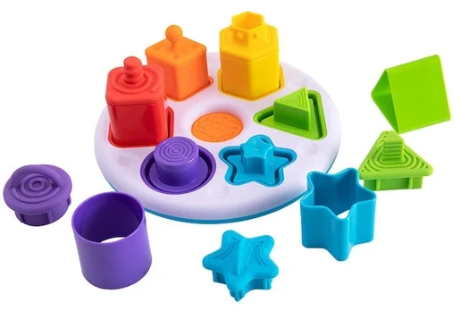 Fat Brain Toys Formų ir spalvų rūšiavimo žaidimas PLUGZY