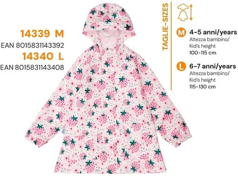 Perletti Flowers raincoat with expandable back L