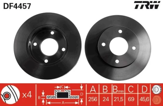 TRW DF4457 Brake Disc