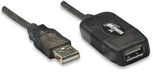 StarTech Manhattan USB-A – USB-A USB laidas 10 m juodas (150248)