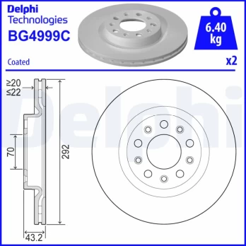 DELPHI BG4999C Brake Disc