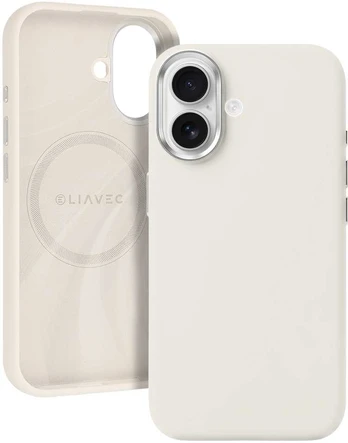 Liavec Silky dėklas su Metal Camera Frame skirtas Apple iPhone 17 beige
