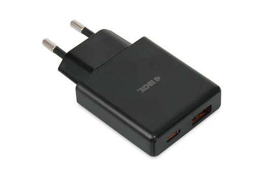 iBOX C-43 Slim GaN PD30W Wall charger, Black