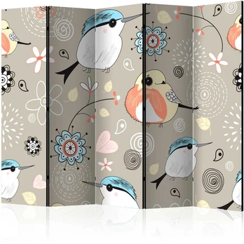 Artgeist Pertvara - Natural pattern with birds II [Room Dividers]