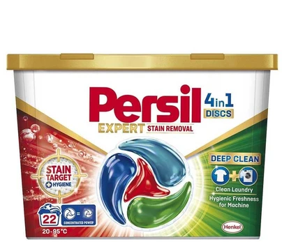 Skalbimo kapsulės Persil Discs Stain Removal, 22 vnt.