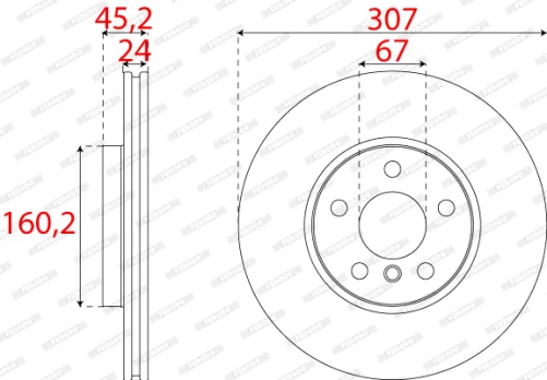 FERODO DDF2637C Brake Disc