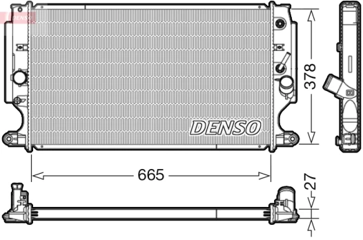 Variklio radiatorius DENSO DRM50088