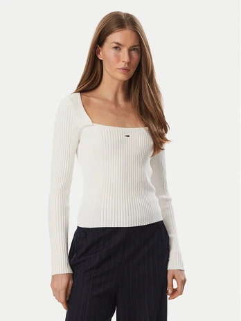 Tommy Jeans Palaidinė DW0DW23544 Balta Slim Fit