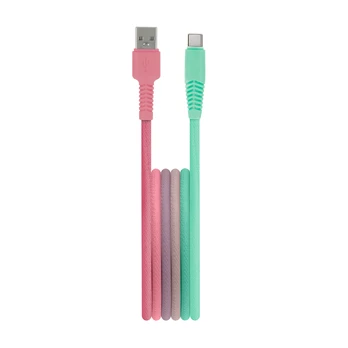 Setty cable USB - USB-C 1,5 m 3A KGA-C-1.5320 turquoise-pink gradient