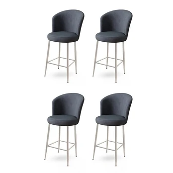 Baro kėdės rinkinys (4 vienetai) Fora - Anthracite, Chrome