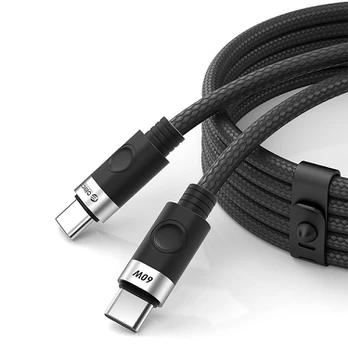 Orico CDX 60W 3A Power Delivery USB-C - USB-C 1m Cable - Juodas