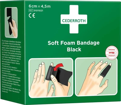 Cederroth Soft Foam Bandage Sort 6cm x 4,5m
