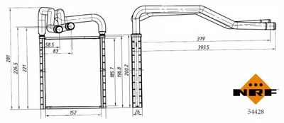 NRF NRF 54428 Interior heater radiator