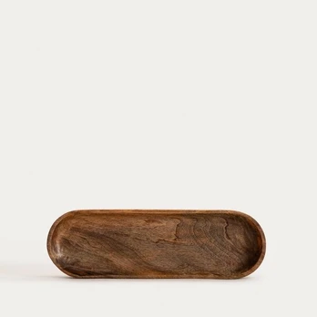 Homla serviravimo lėkštė Kesar, 45x14 cm, ruda