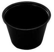 Multi Dressingbæger 110 ml/4 oz Ø74x45 mm PP Sort,250 stk/ps - (250 stk.)