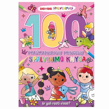 100 Prašmatniausių princesių spalvinimo knyga
