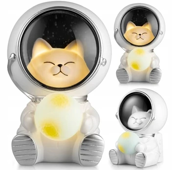 Led Naktinė Lempa Astronautas Katė Vaikams