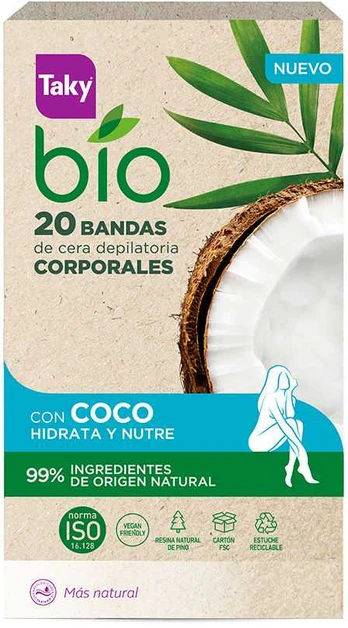 Taky BIO COCO depilatory body wax strips 20 units