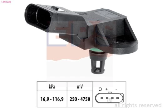 Oro slėgio jutiklis, aukščio adaptacija EPS 1.993.226
