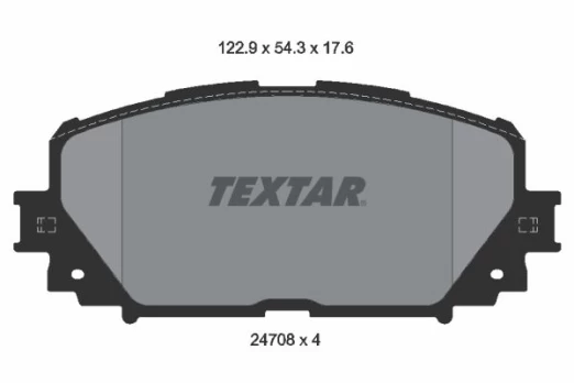 Stabdžių trinkelių rinkinys, diskinis stabdys TEXTAR 2470801