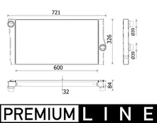 Variklio radiatorius MAHLE CR 957 000P kaina
