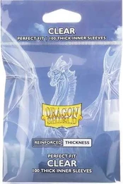 Dragon Shield Thick Clear Sleeves – Perfect Fit Clear (100 vnt.)