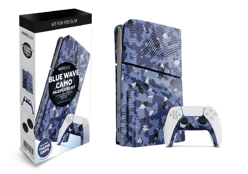 PS5 Priedai Maxx Tech Blue Wave Camo