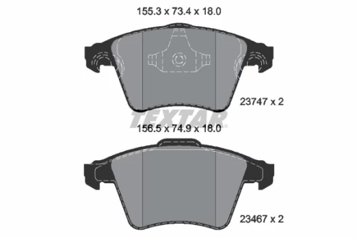 TEXTAR 2374702 Brake pad set