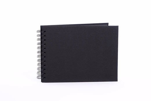 Fotoalbumas Base Line Canvas Wire-O Black Sheets