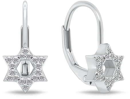 Brilio Silver Sidabrinis dangle earrings Glittering stars EA1277W