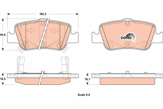 TRW GDB3480 Brake pad set