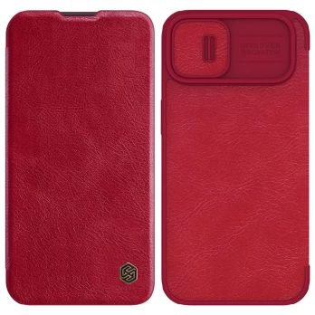 Dėklas Nillkin Qin Pro Leather Case iPhone 14 Raudonas