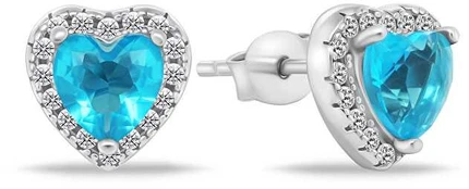 Brilio Silver Romantic sidabrinis earrings with zircons Hearts EA901WAQ