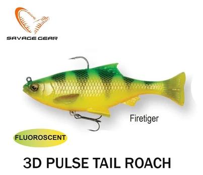 Guminukas Savage Gear 3D Pulse Tail Firetiger 12 cm
