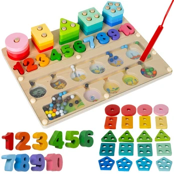Montessori medinis rūšiuoklis-dėlionė 3in1 Kruzzel