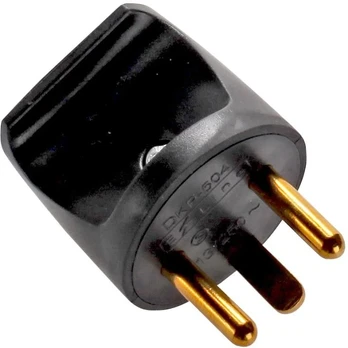MicroConnect Power Plug (round), Juodas