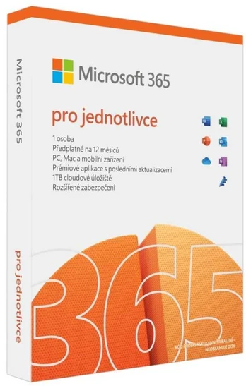 Microsoft Office 365 pro jednotlivce multijazyčný - předplatné 1 rok