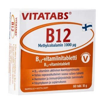 VITATABS vitaminas B12 metilkobalaminas , 60 tablečių