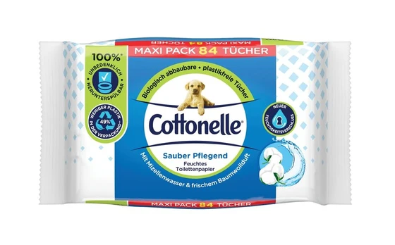 Cottonelle drėgnas tualetinis popierius 84vnt
