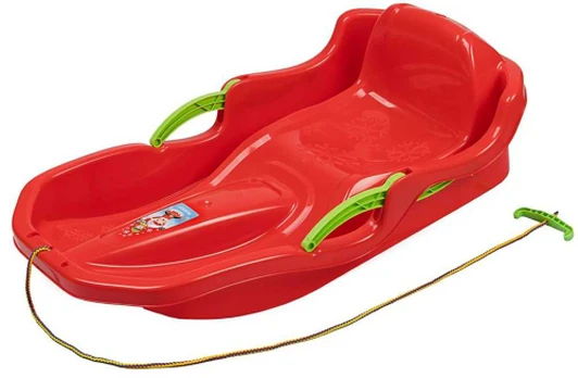 Plastikinės rogės bobsleigh MASTER Raudona