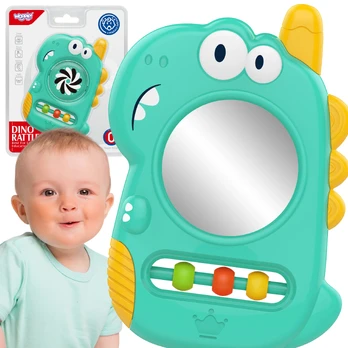 Woopie kūdikio sensorinis žaislas deether dino veidrodis