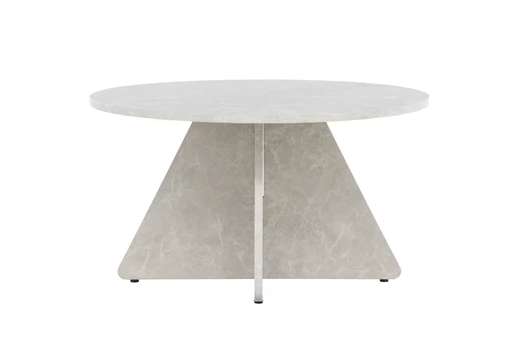 Bootcut Sofa Table 45x80x80 cm - Beige Marblelook