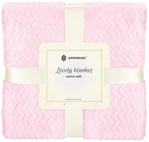 Pledas Springos Lovely Blankets Extra Soft, rožinis, 200 cm x 220 cm