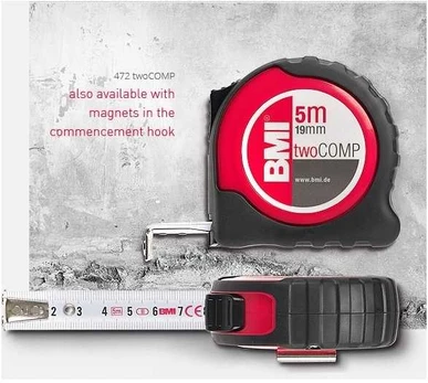 Matavimo ruletė BMI twoCOMP B472041021M; 10 m