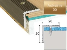 Profilis Effector A35 laiptams | auksinis 270 cm 20x20 mm