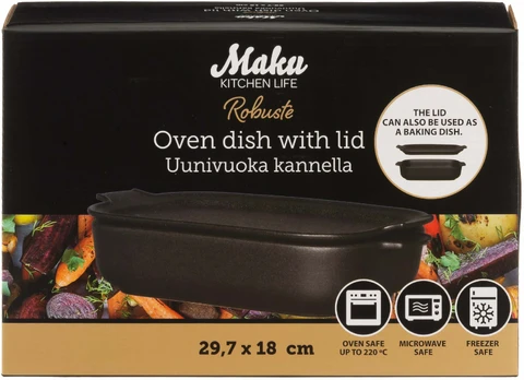 Kepimo forma su dangčiu Maku Robuste 648940, juoda, 30 cm x 19.5 cm