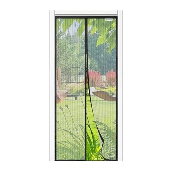 Sjldwtmt magnetinis tinklelis nuo uodų durims 60×180 cm, juodas