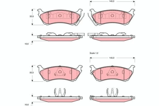 TRW GDB1379 Brake pad set