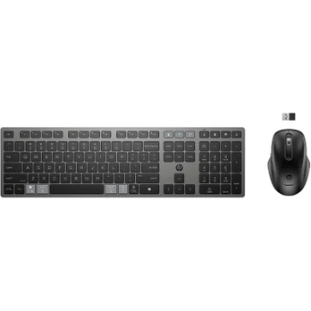 HP 725 Wireless Mouse Keyboard Combo - Multi-Device, Dual-Mode, Programmable, Rechargeable, 4000 dpi, spill resistant - Nightfall Black - ENG | 9T5B0UT#ABB